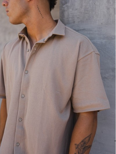 CAMISA WAFFLE LUA BEIGE