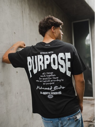 REMERA PURPOSE NEGRA