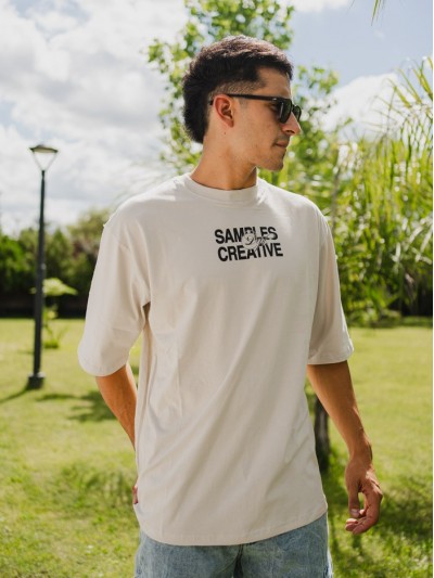 REMERA TEE TAG BEIGE