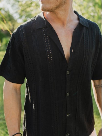 CAMISA BROER TEJIDA NEGRO