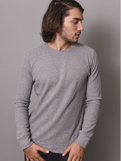 SWEATER WAFFLE MANCHESTER GRIS