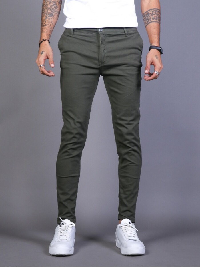 PANTALON CHINO PEKIN VERDE