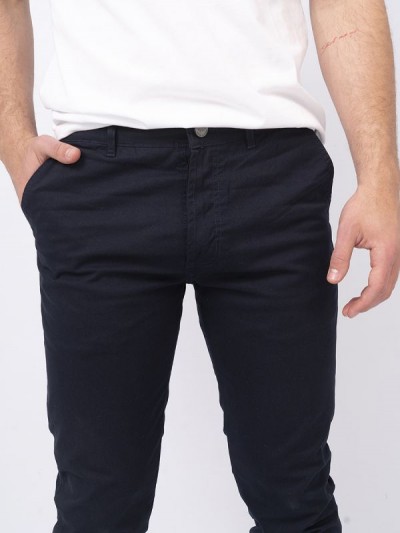 PANTALON CHINO BASICO AZUL