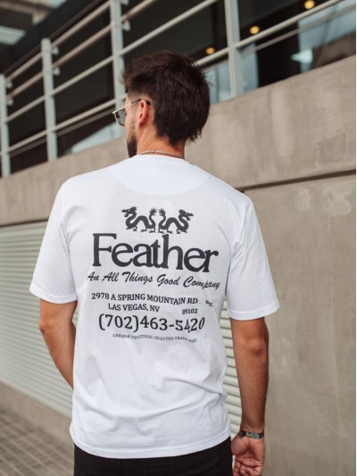 REMERA FEATHER BLANCA