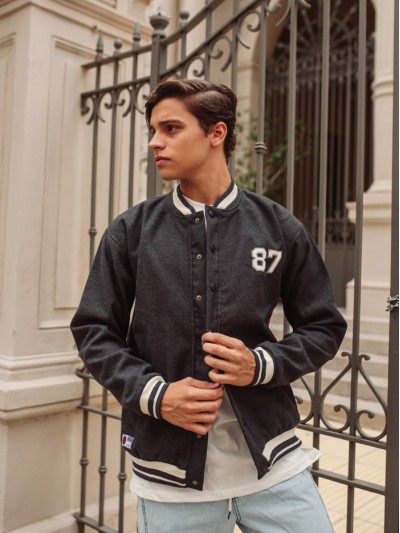 BOMBER 87 GRIS OSCURO