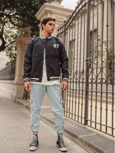 BOMBER 87 GRIS OSCURO