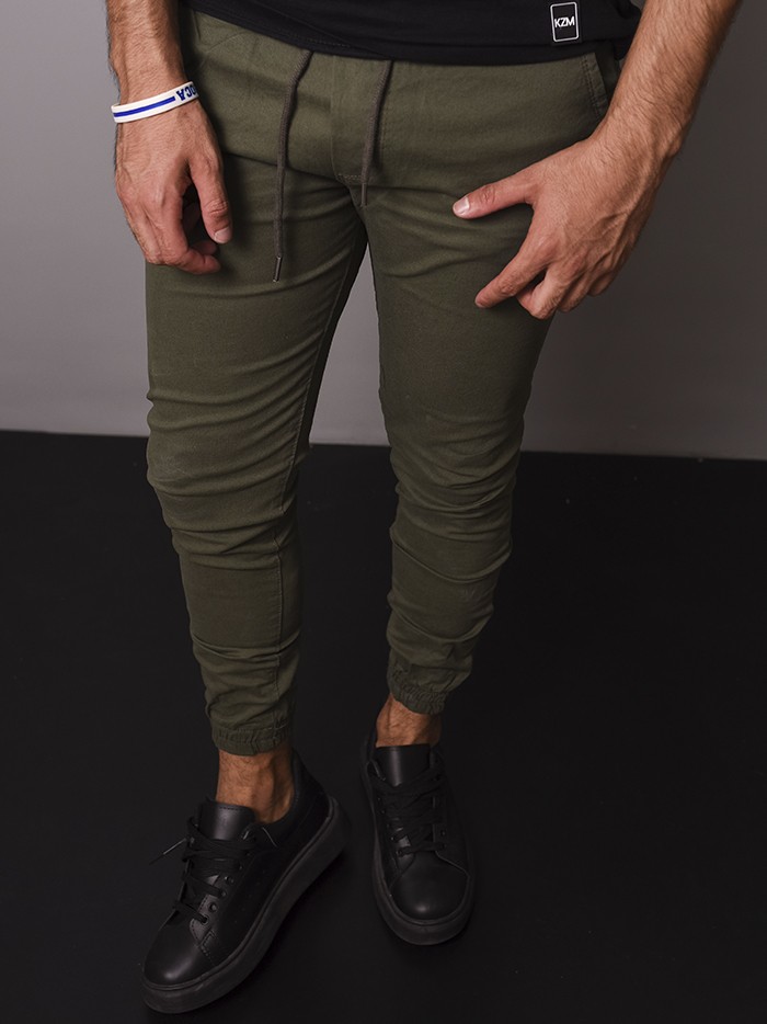 JOGGER GABARDINA VERDE