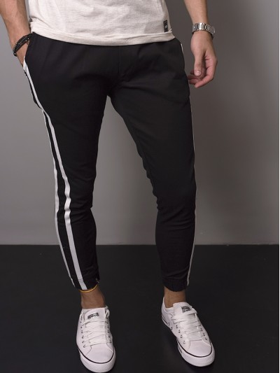 JOGGER NEGRO DOBLE RAYA