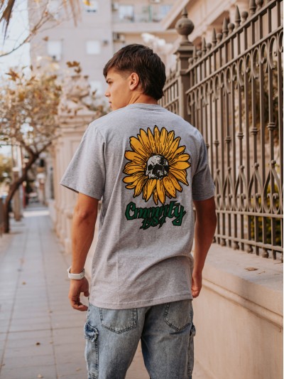 REMERA GIRASOL GRIS