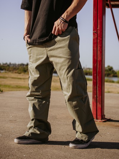 PANTALON CARGO PARACHUTES VERDE