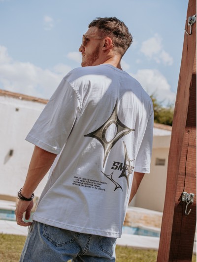 REMERA TEE SHURIKEN BLANCA