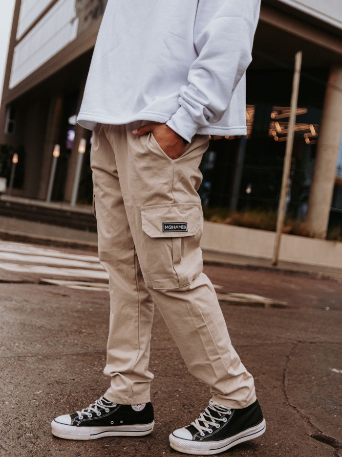 PANTALON CARGO SIMPLE BEIGE