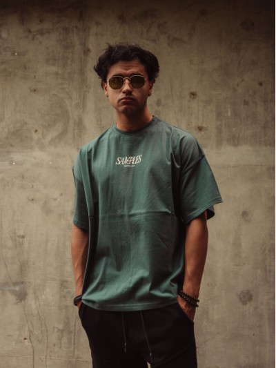 REMERA TEE NORTH BOXY VERDE