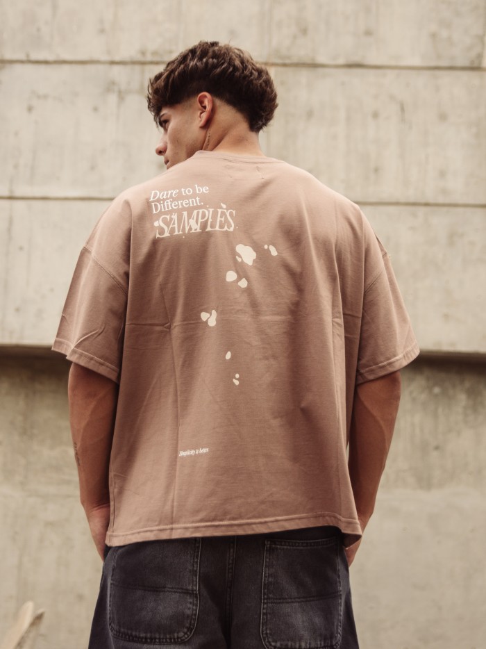 REMERA TEE NORTH BOXY CAMEL