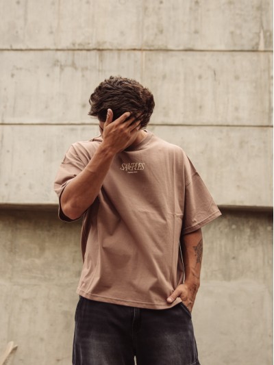 REMERA TEE NORTH BOXY CAMEL