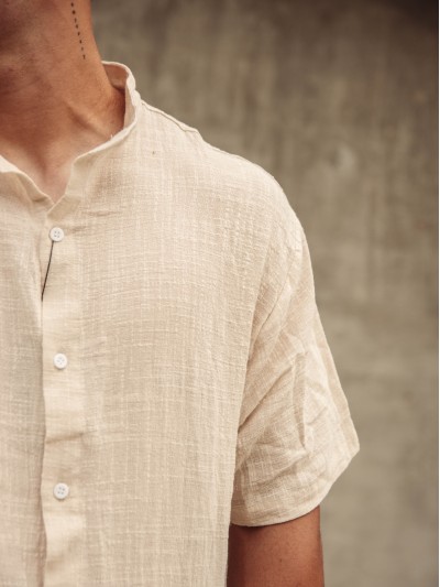 CAMISA LINO CAETANO BEIGE