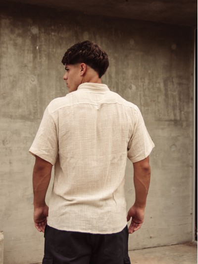 CAMISA LINO CAETANO BEIGE