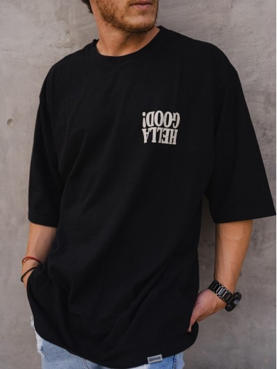 REMERA KANYE HELLA GOOD BLACK