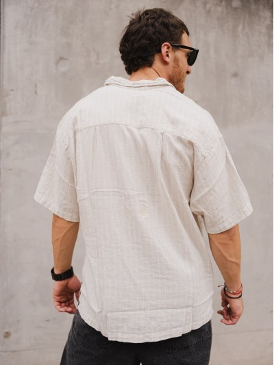 CAMISA BOXY LIZZARD BEIGE