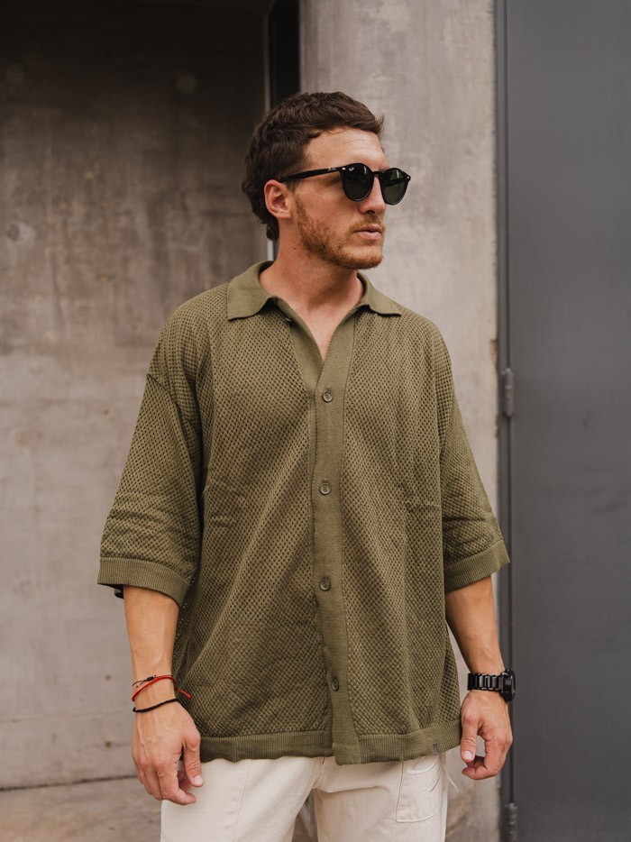 CAMISA SHIFLETT KNIT ARMY